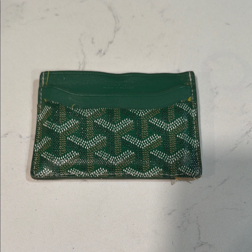Green Goyard Card Holder